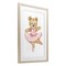 Stupell Industries Ballerina Teddy Bear Framed Print Under Glass, design by Amy Hall
